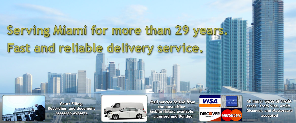 Courier Service done right. Lightning Courier has served Miami for more than 25 years. With thousands of happy customers and
		fast service, who would go wrong with Lightning Courier Corporation?
